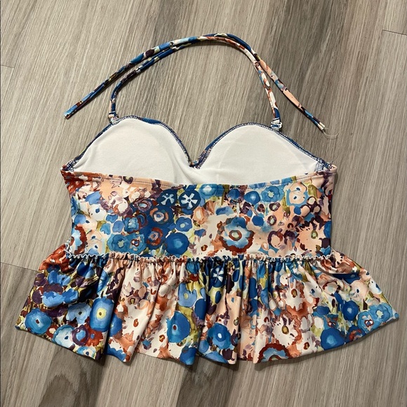 Like new Kortni Jeane peplum halter top swim size S - Picture 2 of 5